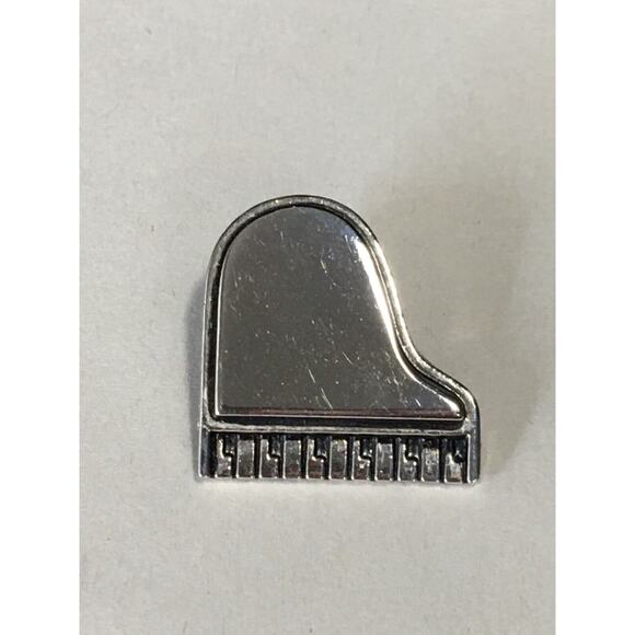 Silver‎ Colored Piano Lapel Hat Pin - Picture 1 of 6